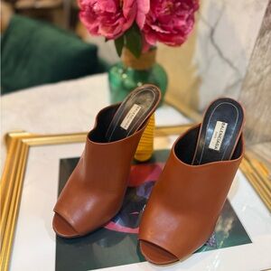 Balenciaga sculptural Heel Leather Mules -size 40